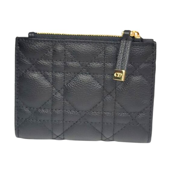 Dior Caro Dahlia Black Supple Cannage Calfskin Wallet - Picture 3 of 7